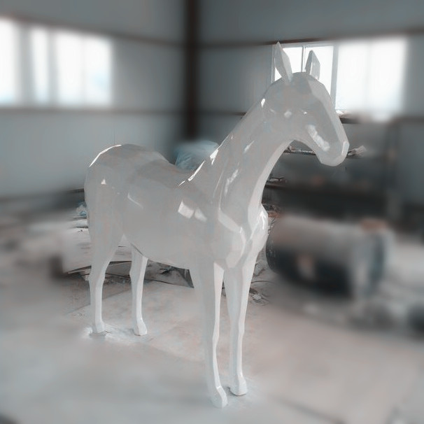 Custom Factory Direct Fiberglass Large Horse Statue Full Size Life Size Horse Sc