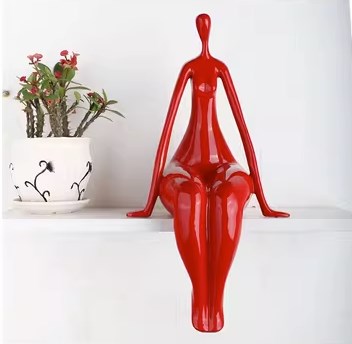 Custom Manufactured Resin High Glossy Modern Home Art Sculpture Abstract Fat Lad