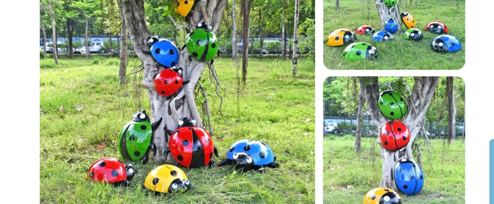 Cute Ladybug Resin Garden Sculptures