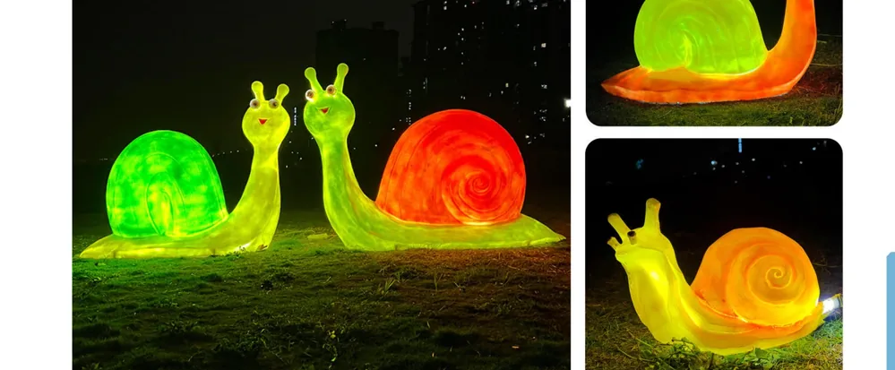 LED Glowing Snail Garden Light Sculptures