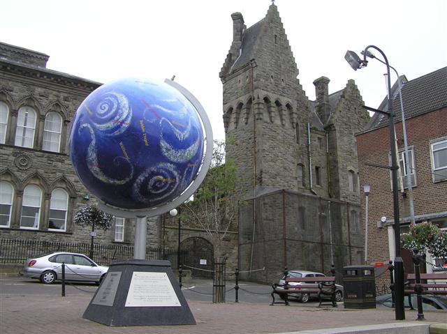 Steel Globe Sphere Sculpture