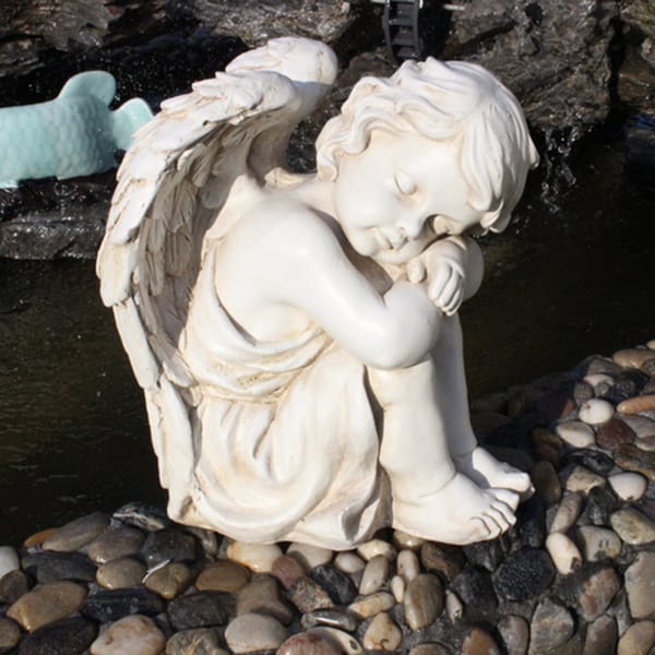Resin Sleeping Angel Baby Little Boy Statues