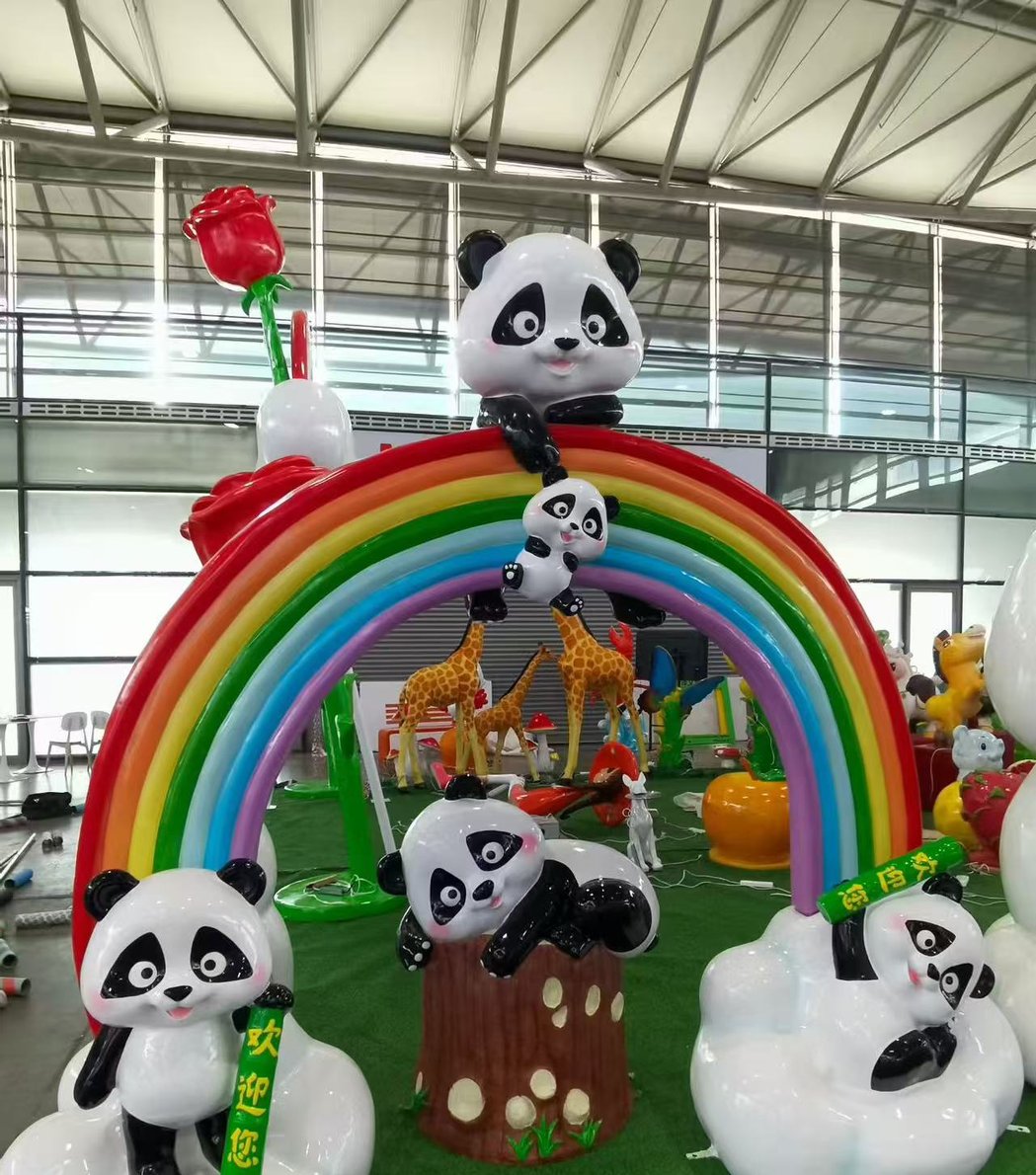 Panda & Rainbow Photo Point Installation